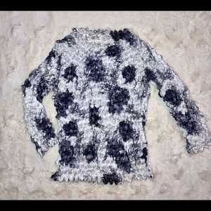 Black, white, grey top